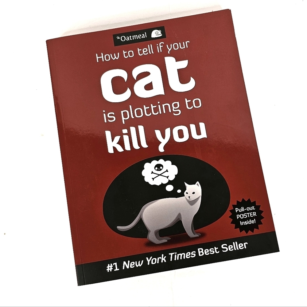How to Tell If Your Cat Is Plotting to Kill You Book (The Oatmeal) NWT